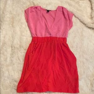 Summer perfection! Pink and orange dress H&M